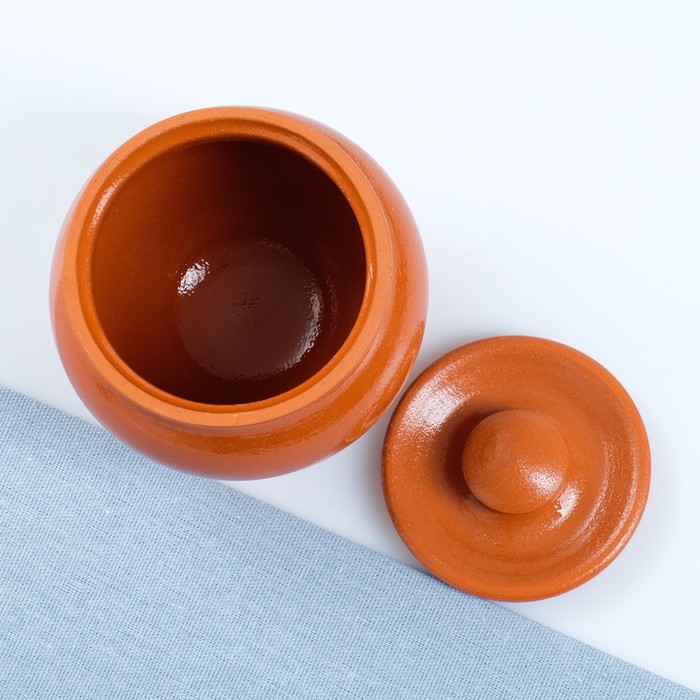 Горшочек под жаркое с крышкой  Горшочек под жаркое с крышкой "Вятский" 0,5л, терракота