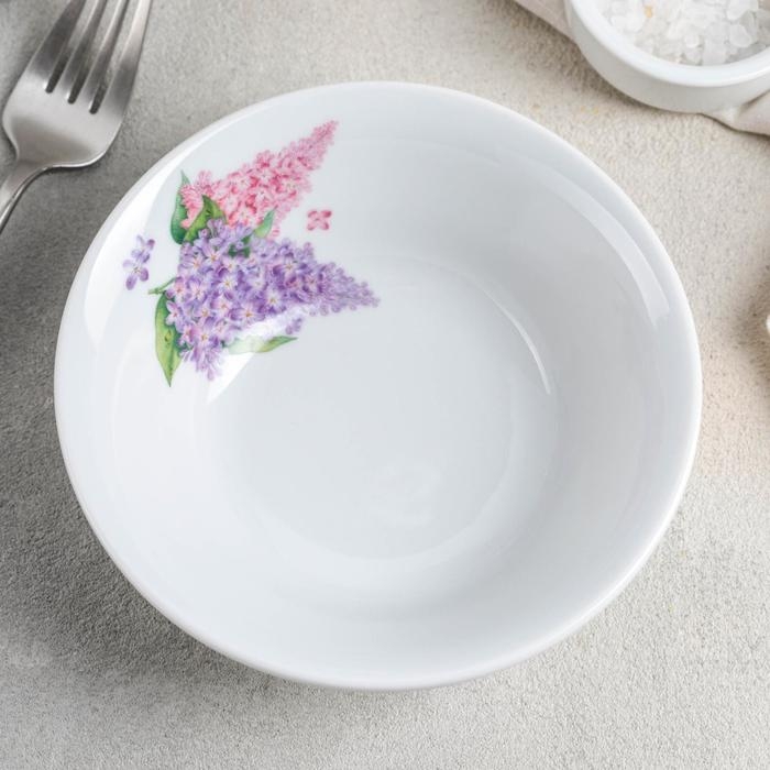 Салатник фарфоровый «Сирень», 360 мл, d=14,5 см, цвет белый Салатник фарфоровый «Сирень», 360 мл, d=14,5 см, цвет белый