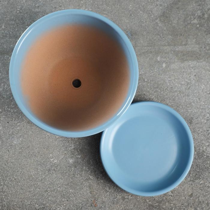 Горшок цветочный Горшок цветочный "Антик" голубой, 1,65л