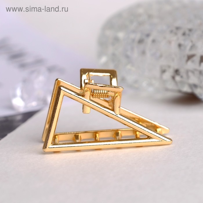 Краб для волос Краб для волос "Либерти" треугольник, 4 см, золото