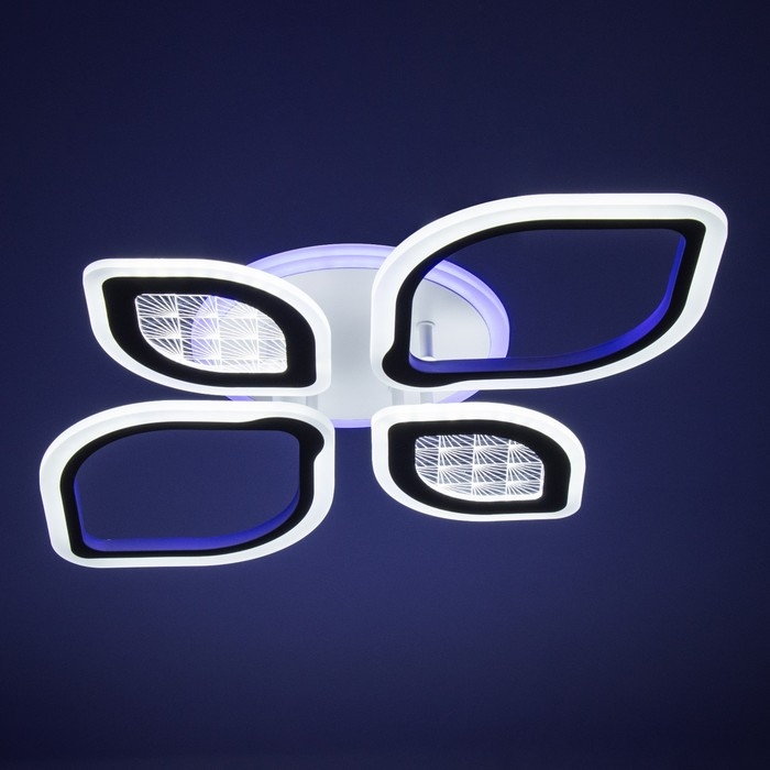 Люстра с ПДУ Люстра с ПДУ "Герда" LED 120Вт 3000-6000Вт RGB белый 67х56х9,5см BayerLux