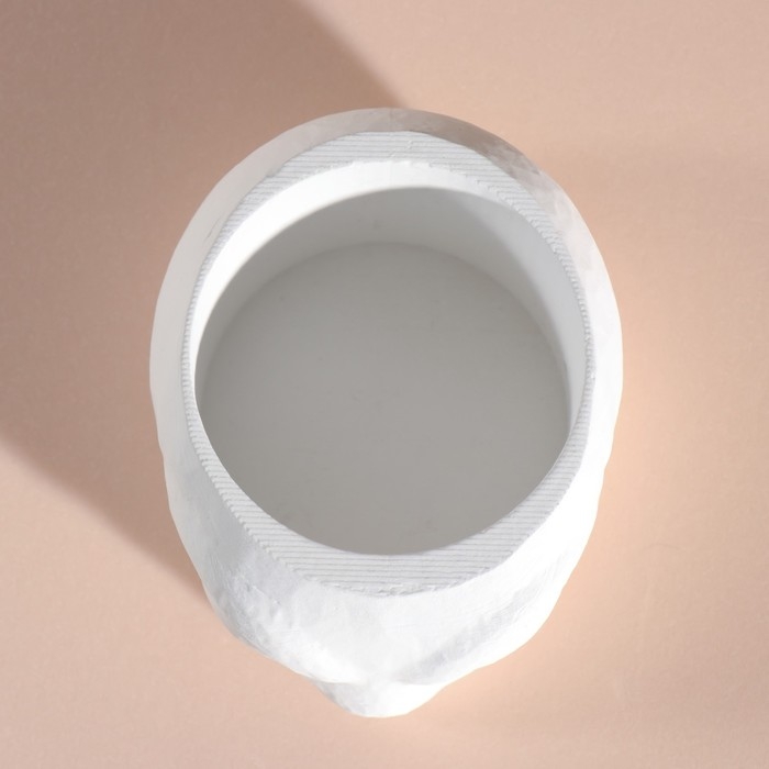 Подсвечник "Пришелец" высота 5 см, d-6 см белый