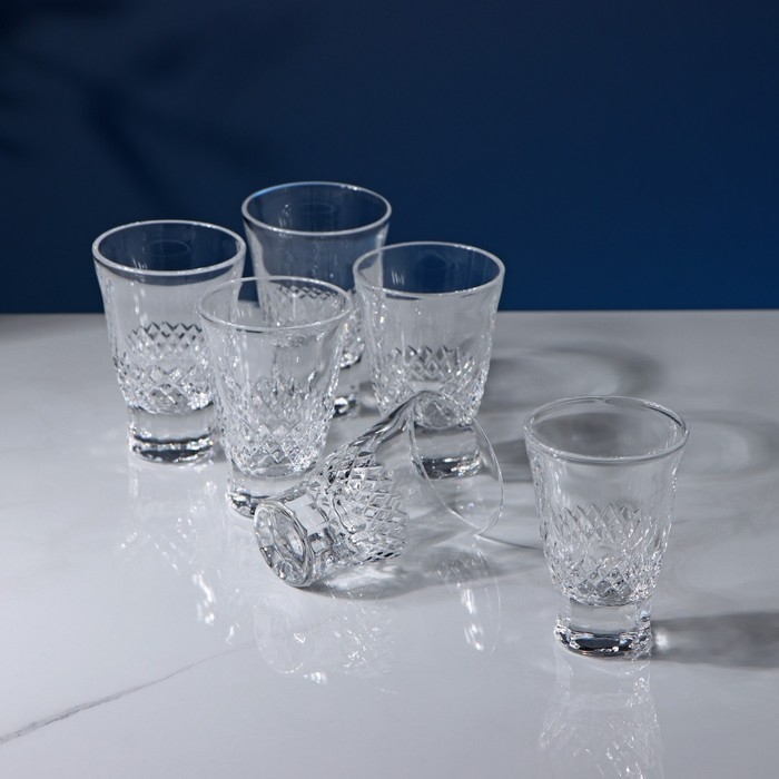 Набор стопок хрустальных для вина, 30 мл, 6 шт Набор стопок хрустальных для вина, 30 мл, 6 шт