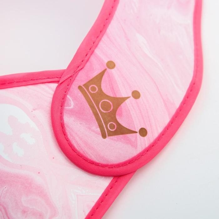 Нагрудник для кормления «Little princess» непромокаемый на липучке, с карманом Нагрудник для кормления «Little princess» непромокаемый на липучке, с карманом