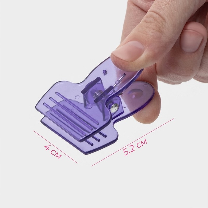 Набор зажимов для пакетов Доляна, 5,2×4 см, 5 шт, цвет МИКС Набор зажимов для пакетов Доляна, 5,2×4 см, 5 шт, цвет МИКС