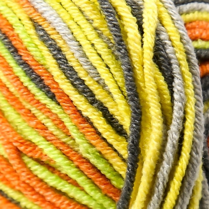 Пряжа Пряжа "Jeans crazy" 55% хлопок, 45% акрил 160м/50гр (7201 принт)