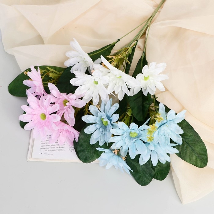 Букет "Хризантемы колор" 7х29 см, микс