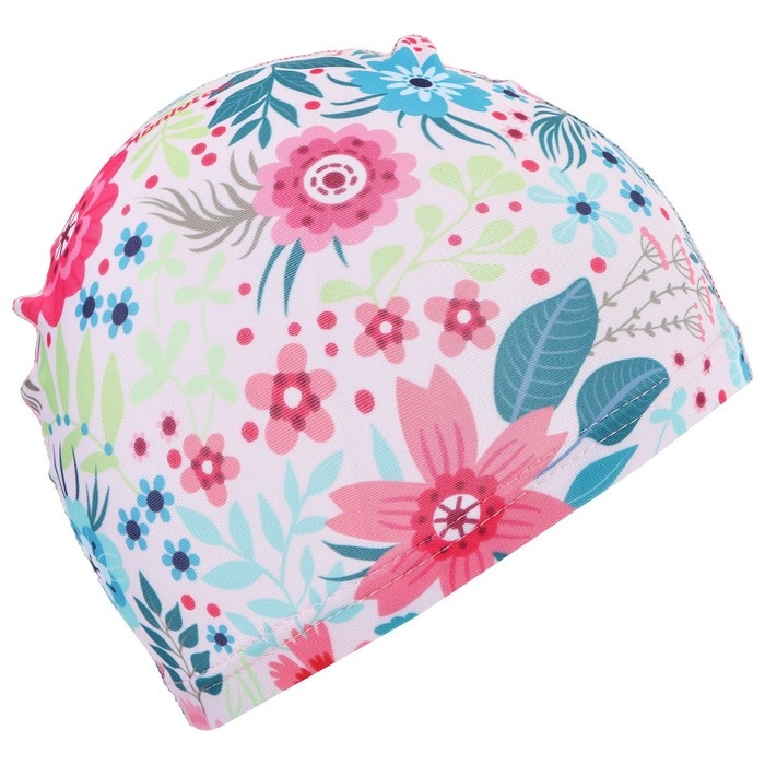 Шапочка для плавания детская ONLYTOP Swim «Цветочный мир», тканевая, обхват 46-52 см