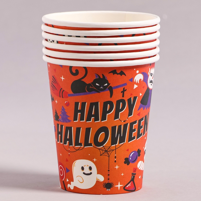 Стакан бумажный «Счастливого хэллоуина», в наборе 6 шт. Стакан бумажный «Счастливого хэллоуина», в наборе 6 шт.