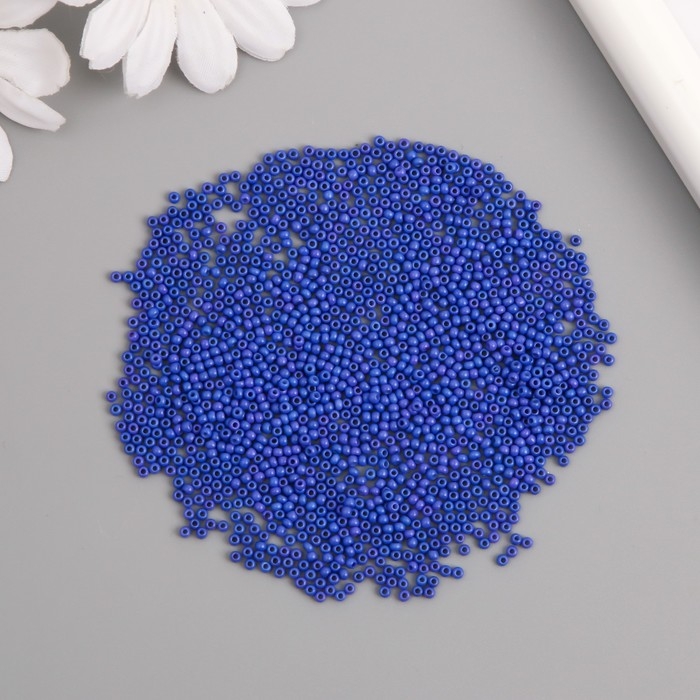 Бисер стекло 12/0  Бисер стекло 12/0 "Ночная синь" ровный №707 450 гр