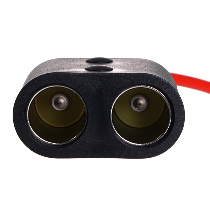 Разветвитель прикуривателя 12-24V, 2 гнезда, провод 45 см Разветвитель прикуривателя 12-24V, 2 гнезда, провод 45 см