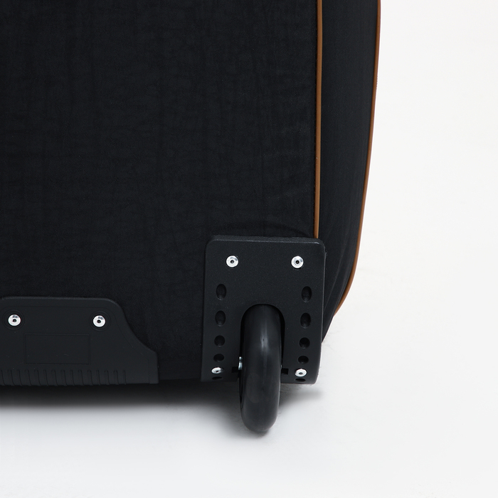 Чемодан малый 37 л (S) с сумкой, отдел на молнии, с расширением, цвет чёрный