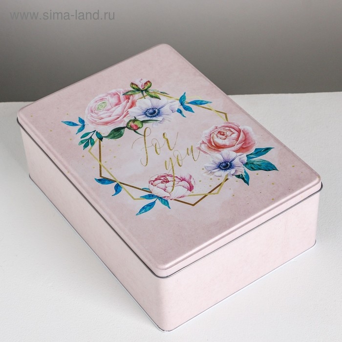 Набор подарочных жестяных коробок «Just for you», 26 х 18,5 х 9 см Набор подарочных жестяных коробок «Just for you», 26 х 18,5 х 9 см