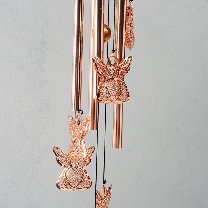 Музыка ветра металл Музыка ветра металл "Ангелы" 5 трубок 6 ангелов 67 см