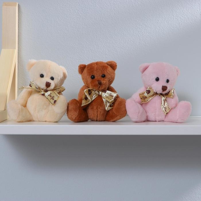 Мягкая игрушка «Мишка с бантом», с сердечками, цвета МИКС Мягкая игрушка «Мишка с бантом», с сердечками, цвета МИКС