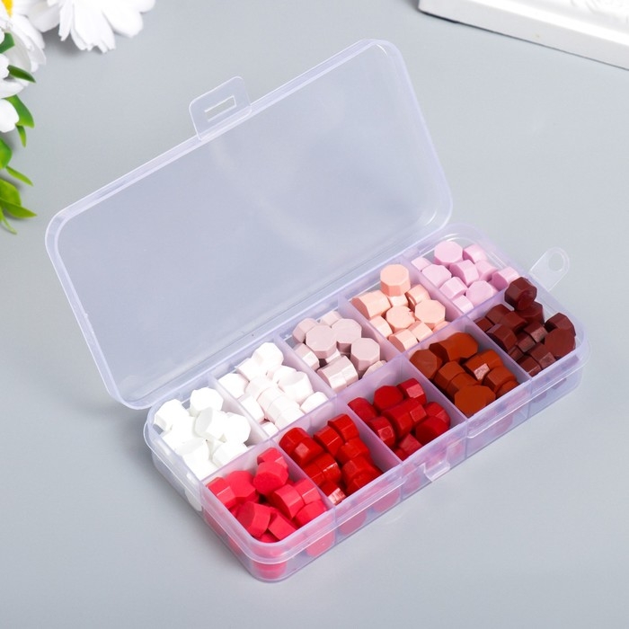 Набор сургуча Набор сургуча "От розового до красного" матовый 10 цветов 12,7х6,5х2 см