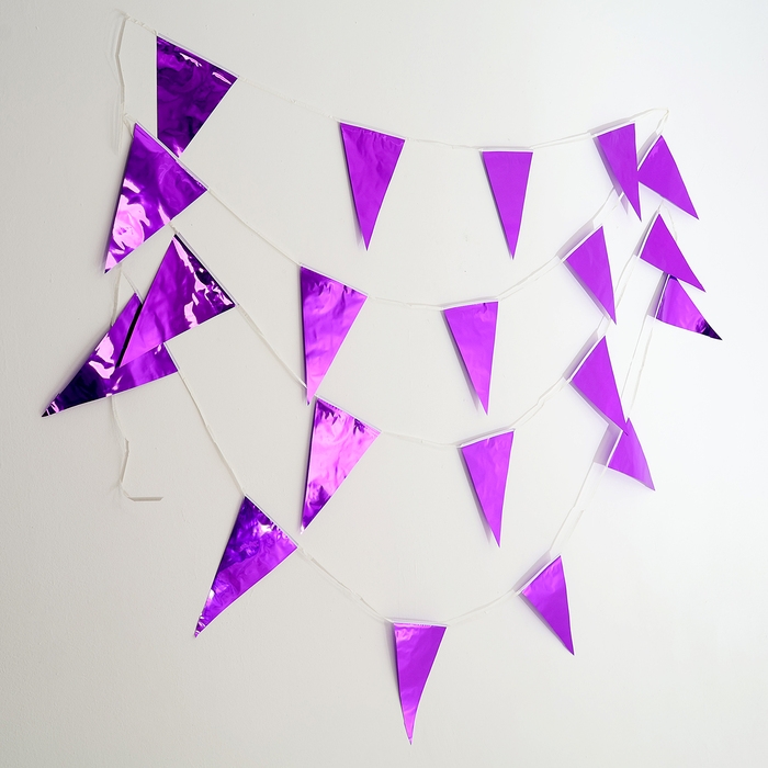 Гирлянда «Флажки», 20 флажков, 10 метров, цвет индиго Гирлянда «Флажки», 20 флажков, 10 метров, цвет индиго