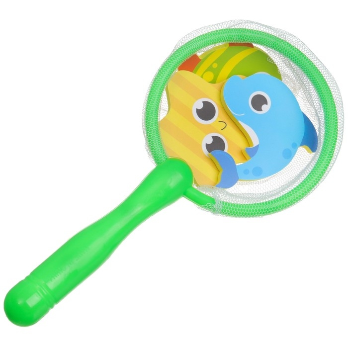 Набор для игры в ванне «Рыбалка: Веселые рыбки», сачок, 3 мягких стикера, виды и цвет МИКС Набор для игры в ванне «Рыбалка: Веселые рыбки», сачок, 3 мягких стикера, виды и цвет МИКС