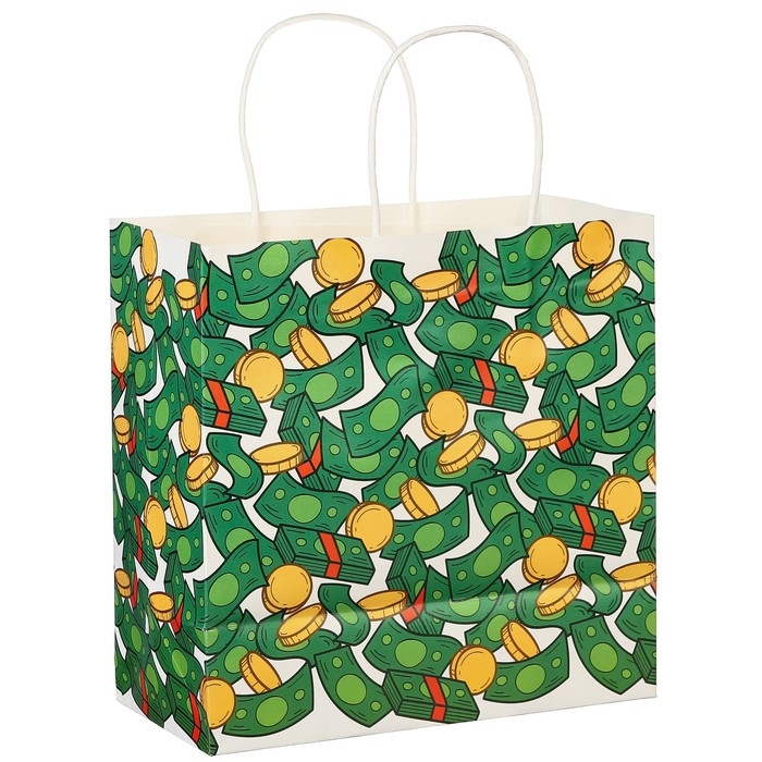 Пакет подарочный, 22х22х11 см, крафт, упаковка, Малыш и Карлсон Пакет подарочный, 22х22х11 см, крафт, упаковка, Малыш и Карлсон