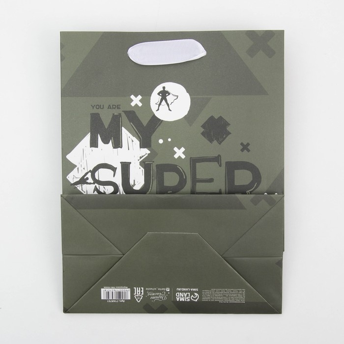 Пакет подарочный ламинированный вертикальный, упаковка, «Super Hero», MS 18 х 23 х 10 см Пакет подарочный ламинированный вертикальный, упаковка, «Super Hero», MS 18 х 23 х 10 см