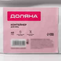 Контейнер для хранения яиц Доляна, 40 ячеек, 27×22×16 см, цвет белый