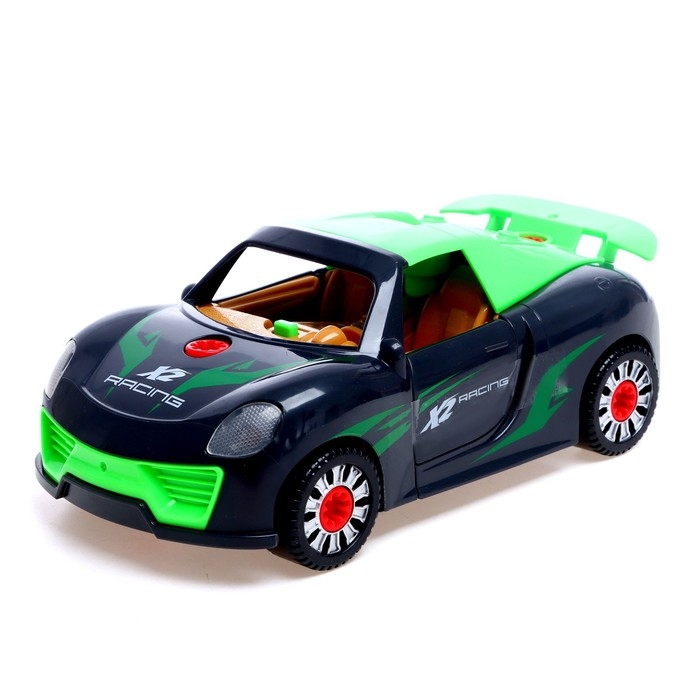 Конструктор винтовой «Спорткар», с электрическим шуруповёртом, свет и звук, 24 детали Конструктор винтовой «Спорткар», с электрическим шуруповёртом, свет и звук, 24 детали