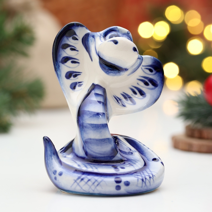 Сувенир Сувенир "Змея Соня", гжель, 9,5 см