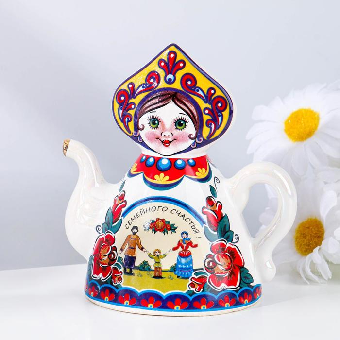 Колокольчик Кукла на чайнике, 10 см, микс Колокольчик Кукла на чайнике, 10 см, микс