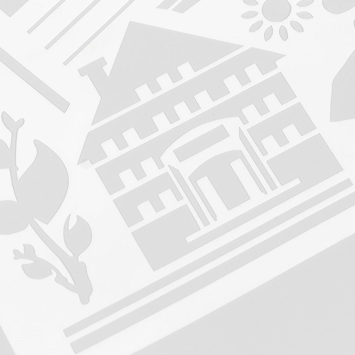 Трафарет Трафарет "Познавая мир" со строчками набор 6 шт 27х38,5 см