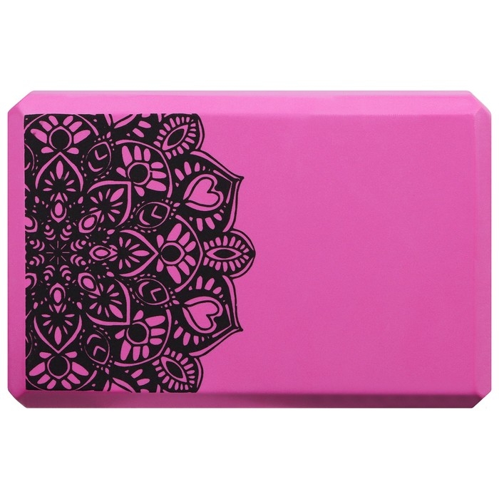 Блок для йоги Sangh, 23×15×8 см, цвет розовый Блок для йоги Sangh, 23×15×8 см, цвет розовый