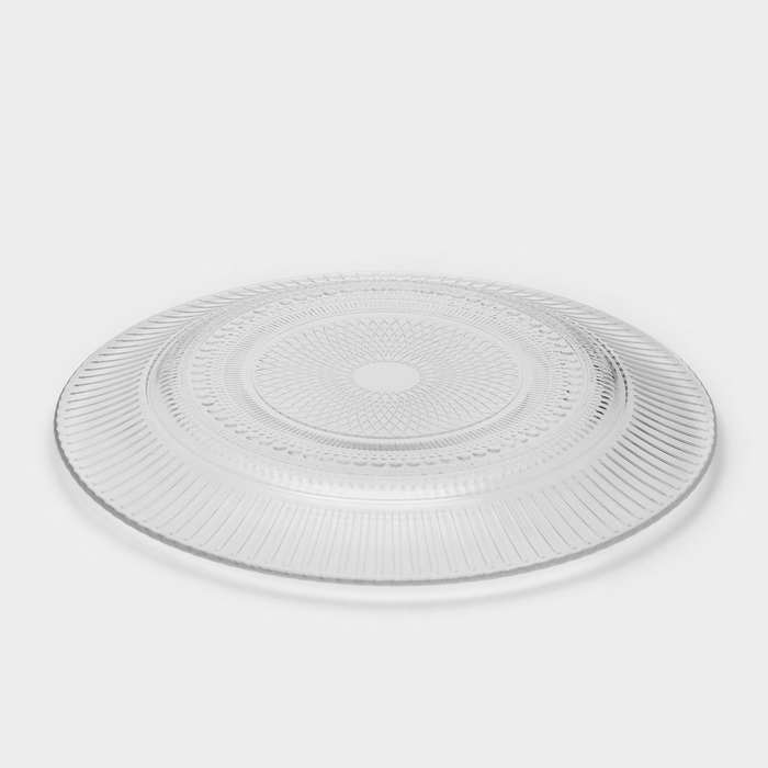 Тарелка десертная стеклянная «Луиз», d=19 см Тарелка десертная стеклянная «Луиз», d=19 см