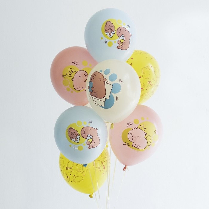 Шар латексный 12 Шар латексный 12" «Капибары Малыши», набор 25 шт., МИКС