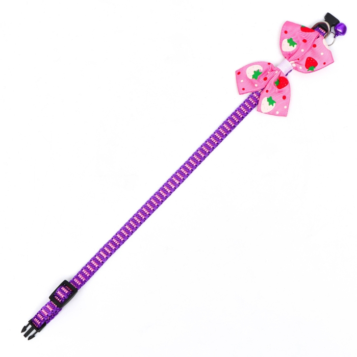 Ошейник Ошейник "Клубника", 30 х 1 см, капрон, розовый