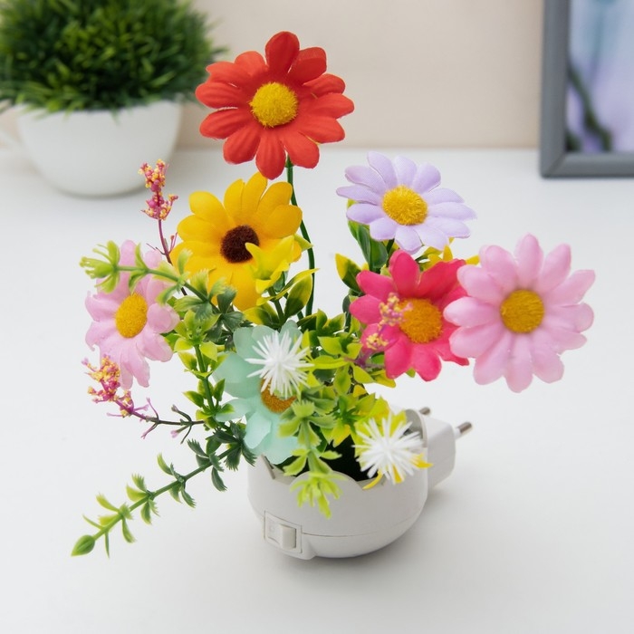 Ночник Ночник "Цветы" LED RGB 5х8х12 см RISALUX