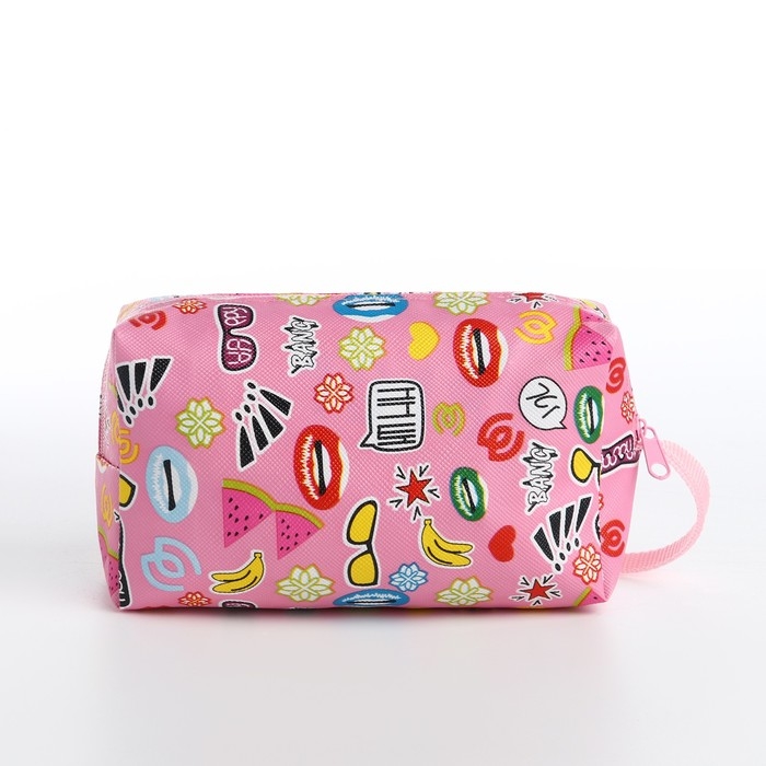 Косметичка на молнии, цвет розовый