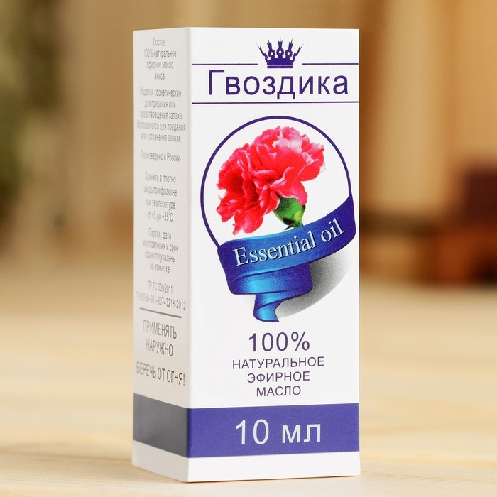 Эфирное масло Эфирное масло "Гвоздика", флакон-капельница, аннотация, 10 мл, репеллент дезинфицирующее