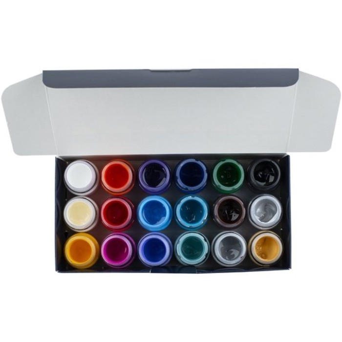 Краска акриловая, набор 18 цветов х 20 мл, ЗХК Decola Matt, матовый, 143412150 Краска акриловая, набор 18 цветов х 20 мл, ЗХК Decola Matt, матовый, 143412150