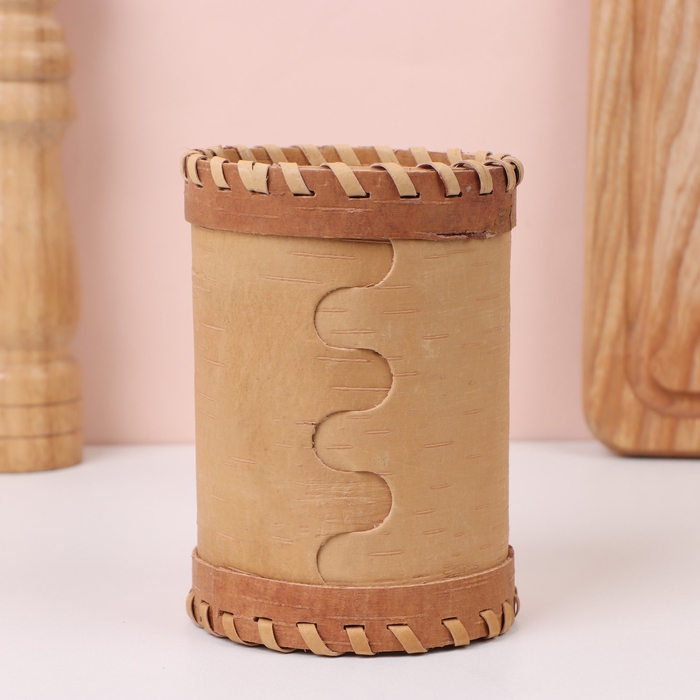 Туес &laquo;Грибочки&raquo;, 8&times;8&times;14 см, береста