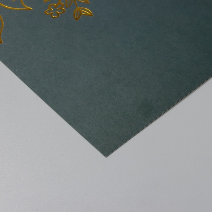 Бумага д/скрапа двусторонняя Бумага д/скрапа двусторонняя "Веера. Разнотравье золото", 180 гр, н-р 5 шт 30,5х32 см