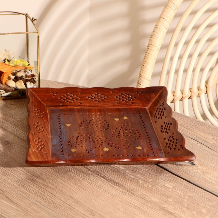 Поднос Поднос "Квадрат" дерево 30,5х30,5х4 см