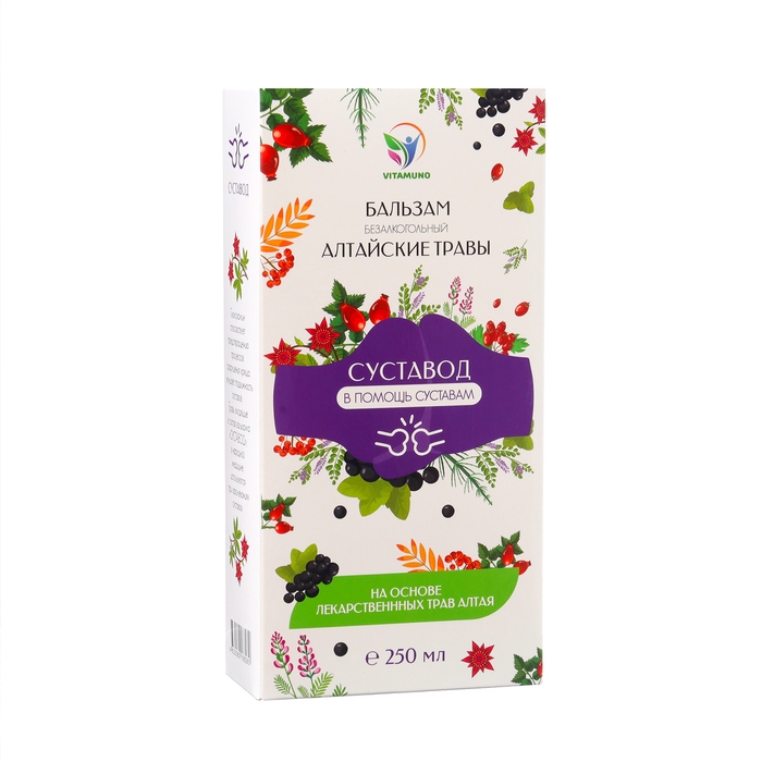 Бальзам Алтайские Травы  Бальзам Алтайские Травы "Суставод" в помощь работе суставам, 250 мл стекло