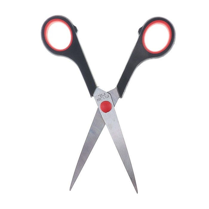 Ножницы канцелярские 17 см, пластиковые ручки, в картонной коробке Ножницы канцелярские 17 см, пластиковые ручки, в картонной коробке