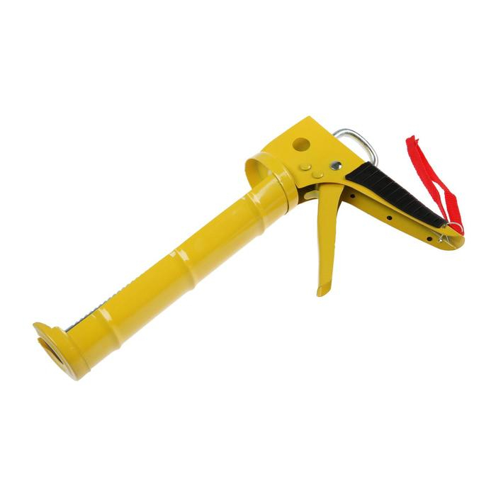 Пистолет для герметика ТУНДРА, полуоткрытый, зубчатый шток, 225 мм Пистолет для герметика ТУНДРА, полуоткрытый, зубчатый шток, 225 мм