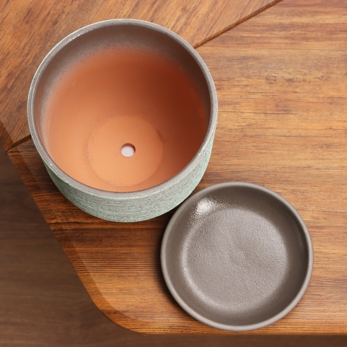 Горшок цветочный Горшок цветочный "Лоза" зелено-серый бук №3, 2,9 л