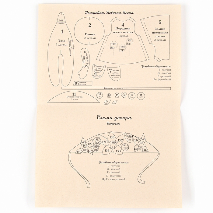 Набор для создания куклы из фетра «Девочка Весна», высота — 15 см Набор для создания куклы из фетра «Девочка Весна», высота — 15 см