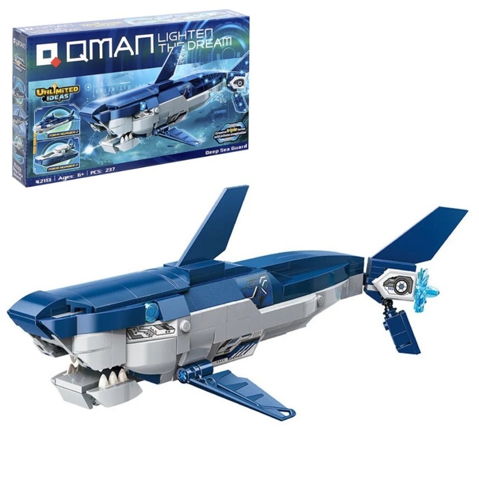 Конструктор Безграничные Идеи «Акула», 3 в 1, 237 деталей Конструктор Безграничные Идеи «Акула», 3 в 1, 237 деталей