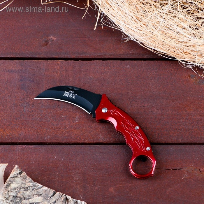 Нож-керамбит Нож-керамбит "Пламя" 16см, клинок 70мм/2мм, микс