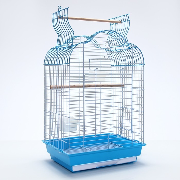 Клетка для птиц Bd-3/1o, раскрывающаяся крыша, 47,5 х 37 х 70 см, голубая Клетка для птиц Bd-3/1o, раскрывающаяся крыша, 47,5 х 37 х 70 см, голубая