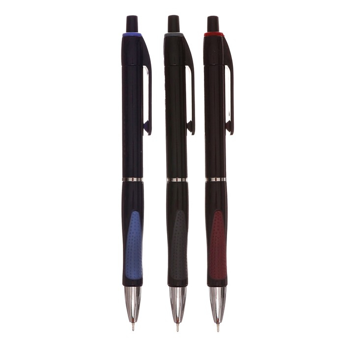 Набор шариковых ручек 36 штук, 0.5 мм, автоматические Vinson, стержень масляный синий, с резиновым держателем Набор шариковых ручек 36 штук, 0.5 мм, автоматические Vinson, стержень масляный синий, с резиновым держателем