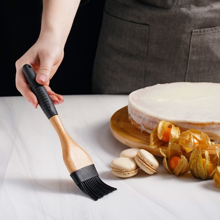 Кисть Доляна «Макота», силикон, 23,5 см, цвет чёрный Кисть Доляна «Макота», силикон, 23,5 см, цвет чёрный